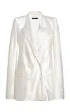 Tom Ford Polka-dot Silk-blend Blazer In Metallic