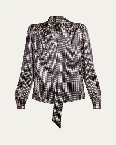 Tom Ford Polka Dot Silk Lavalliere Blouse