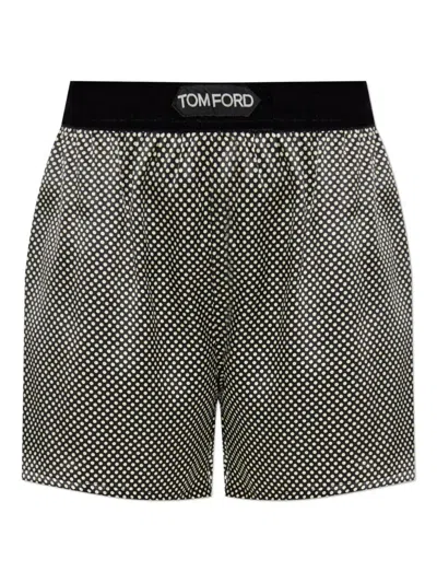 TOM FORD TOM FORD POLKA DOT SILK PJ SHORTS CLOTHING