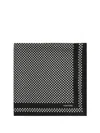 Tom Ford Polka Dot Silk Pocket Square In Black