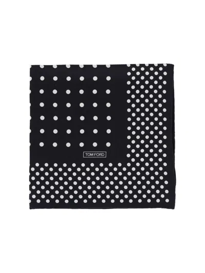 TOM FORD POLKA DOT SILK SCARF