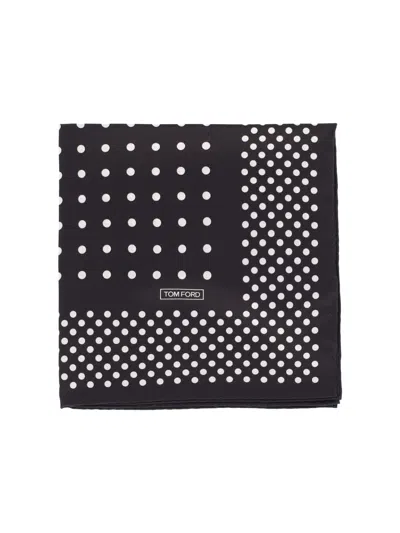 TOM FORD POLKA DOT SILK SCARF