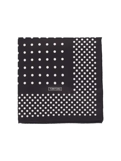 TOM FORD POLKA DOT SILK SCARF