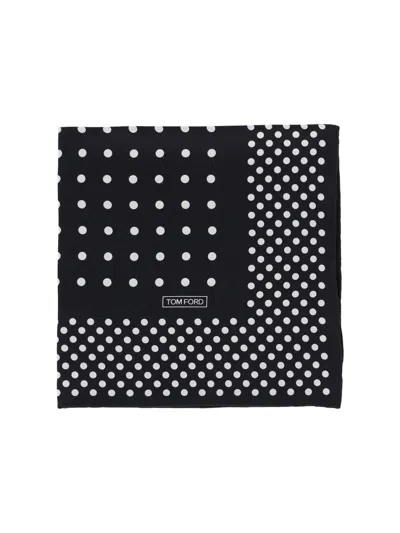 TOM FORD POLKA DOT SILK SCARF