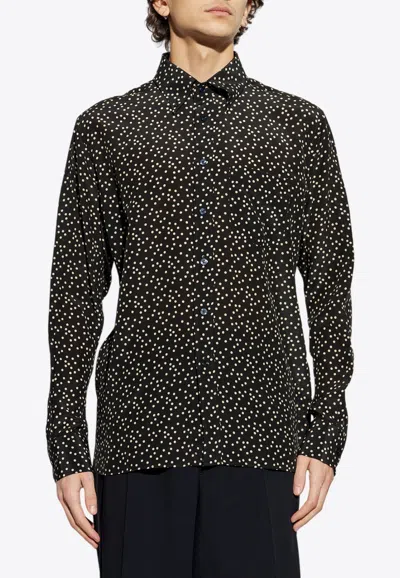 TOM FORD POLKA-DOT SILK SHIRT