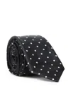 Tom Ford Polka Dot-jacquard Silk Tie In Black