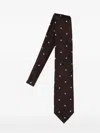 Tom Ford Slim Polka Dot Ties With Pointed Tip In Brown