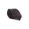 Tom Ford Polka Dot Silk Tie With Smooth Texture In Brown