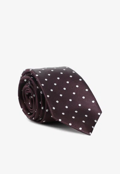 TOM FORD POLKA-DOT SILK TIE