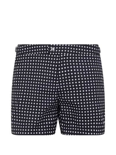 Tom Ford Polka-dot Swim Shorts In White