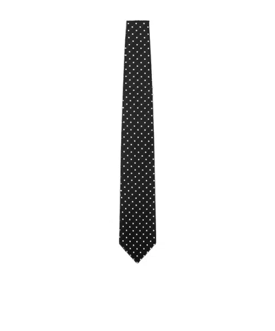Tom Ford Polka Dot Tie In Black