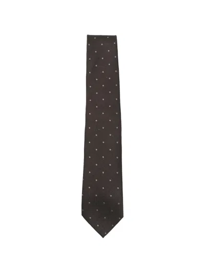 Tom Ford Polka Dot Tie In Metallic