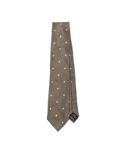 Tom Ford Polka-dot Tie In Green
