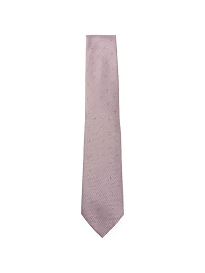 Tom Ford Polka Dot Tie In Metallic