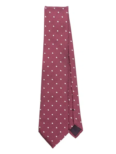 Tom Ford Polka Dot Tie In Purple