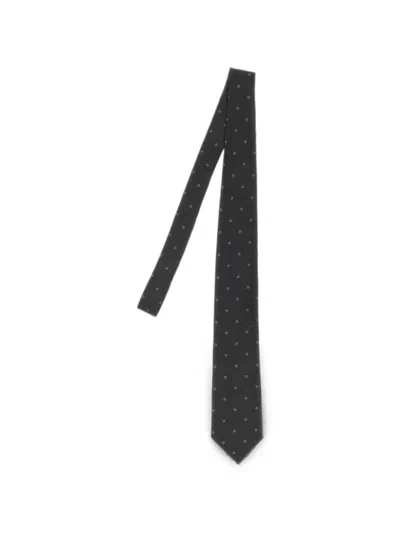 Tom Ford Polka-dot Jacquard Tie In Black