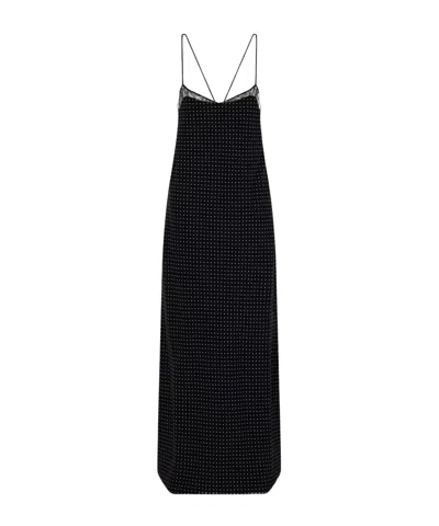Tom Ford Polka-dot Lace Dress In Blue