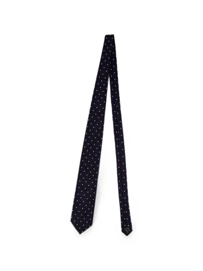 Tom Ford Polka-dot Silk Tie In Black