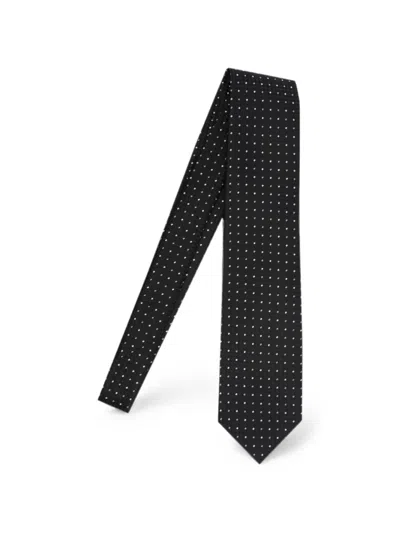 Tom Ford Polka-dot Silk Tie In Black