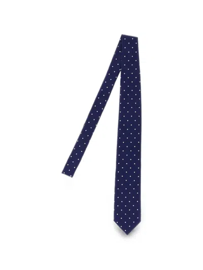 Tom Ford Slim Silk Tie Pointed Tip Polka Dots In Red