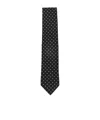 Tom Ford Polka Dot Pointed Tip Tie In Black