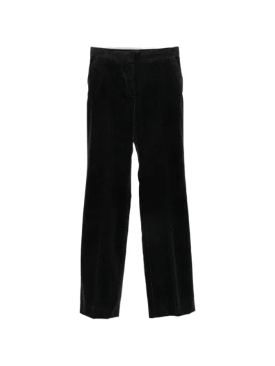 Tom Ford Polka-dot Velvet Trousers In Black