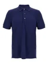 Tom Ford Blue Polo T-shirt With Embroidered Tone On Tone Logo In Cotton Man