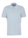 Tom Ford Light-blue Short-sleeves Polo In Cotton Piquet Jersey Man In Blue