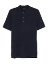 Tom Ford Polo Shirt With Button Placket And Collar In Blue