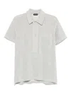 Tom Ford Grey Polo Shirt With Classic Collar In Cotton Blend Man In Grey