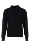 Tom Ford Fine Gauge Pure Wool Ls Polo In Black