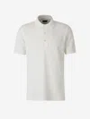 Tom Ford Textured White Pique Polo With Collared Neckline
