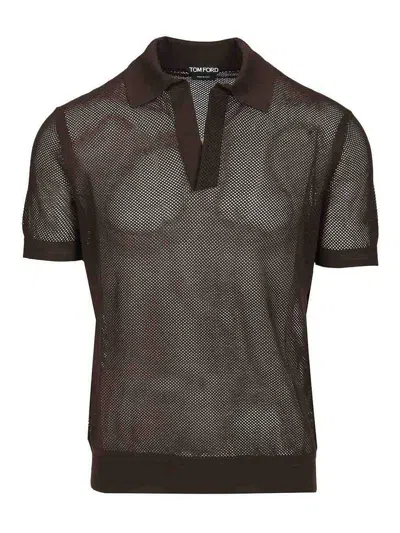 TOM FORD KNITTED POLO SHIRT