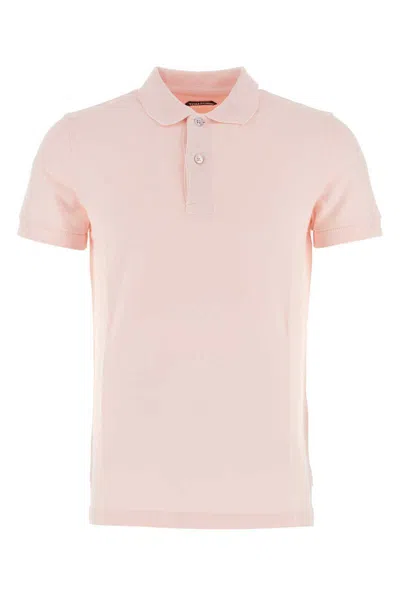 Tom Ford Tennis Cotton Piquet Polo In Pink
