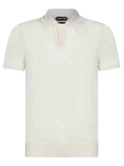 Tom Ford Polo Shirt In Bianco