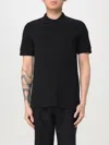 Tom Ford Black Short-sleeves Polo In Cotton Piquet Jersey Man In Black