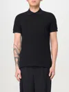 Tom Ford Black Short-sleeves Polo In Cotton Piquet Jersey Man In Schwarz