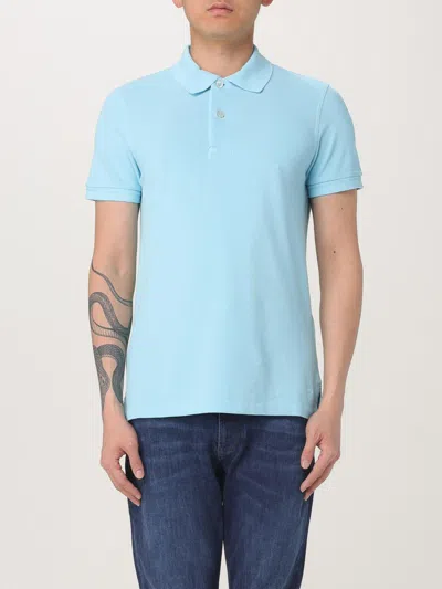 TOM FORD POLO SHIRT TOM FORD MEN COLOR GNAWED BLUE,G41699011