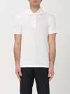 Tom Ford White Polo Shirt With Classic Collar In Cotton Blend Man In White