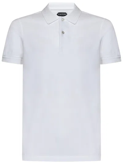 Tom Ford Polo Shirt In Bianco
