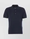 Tom Ford Blue Polo T-shirt With Embroidered Tone On Tone Logo In Cotton Man