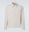 Tom Ford Cotton Blend Rugby Polo In Grey