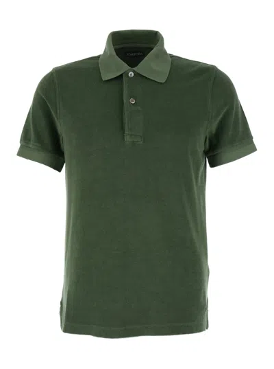Tom Ford Polo Toweling In Green
