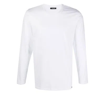 Tom Ford White Stretch Cotton Blend T-shirt
