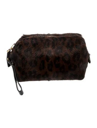 Pre-owned Tom Ford Ponyhair Clutch In Brown