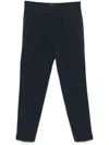Tom Ford Double-pleated Poplin Tapered Trousers In Blau