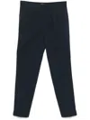 Tom Ford Double-pleated Poplin Tapered Trousers In Blue