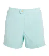 Tom Ford Poplin Swim Shorts In Blue