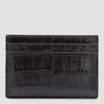 TOM FORD TOM FORD PORTAFOGLI MARRONE