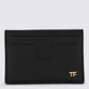 Tom Ford Men Leather Cardholder With Logo In Black